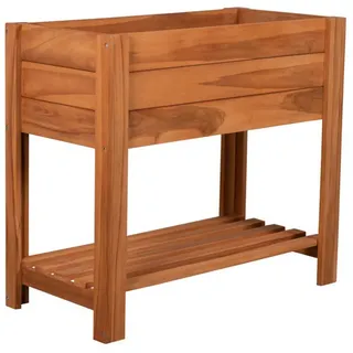 Mr. Deko Hochbeet Kräuter Teak 80 x 40 x 80 cm Beige