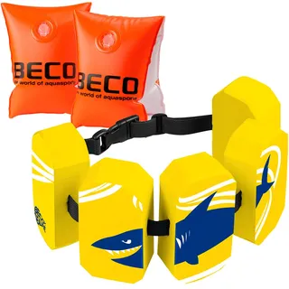 BECO-SEALIFE Schwimmgürtel 5-Block 19-30 kg + BECO Schwimmflügel 19-30 kg, Gelb