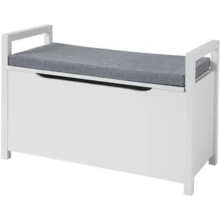 SoBuy Schuhbank, Weiß, Holzwerkstoff, 86x54x38 cm, Garderobe, Garderobenbänke, Schuhbänke