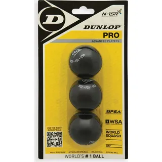 Dunlop Squashball Pro Doppelgelb 3 Stück