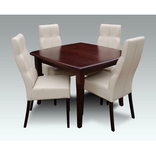 JVmoebel Essgruppe, Luxus Esszimmer Set Garnitur 5tlg Braun Holz Möbel 4x Stuhl braun