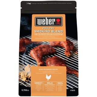Weber Räucherspäne Smoking Blend Poultry Räucherchips-Mischung, 0,7 kg, für Geflügelfleisch schwarz