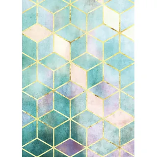 Komar Mosaik Verde - Größe: 50 x 70 cm, Wandbild, Poster, Kunstdruck (ohne Rahmen), PURE Boutique