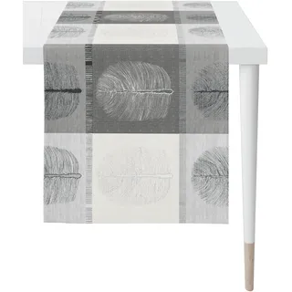 APELT Tischläufer Vito, LOFT STYLE (1-tlg), Jacquardgewebe grau|schwarz