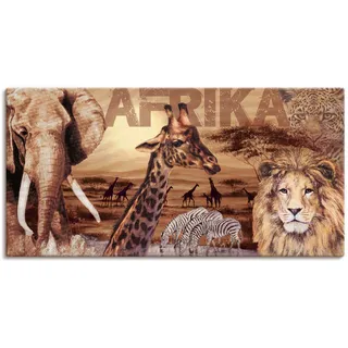 Wandbild »Afrika«, Wildtiere, (1 St.), als Alubild, Outdoorbild, Leinwandbild, Poster, Wandaufkleber, 25365403-0 braun B/H: 60 cm x 30 cm