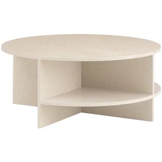 Muuto - Halves Couchtisch, light taupe terrazzo