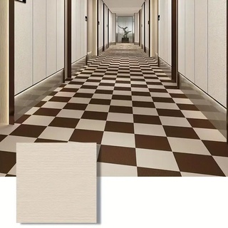 Teppichfliese 12 Stück Teppichfliesen 30x30cm Bodenbelag Selbstklebend, Coonoor, Gewerbe Teppichboden, Strapazierfähiger Teppich Bodenbelag für Büro beige