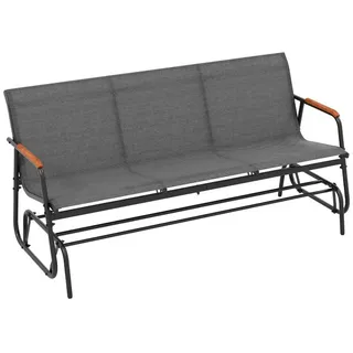 COSTWAY Gartenstuhl, Schaukelstuhl für 2 Personen, bis 300kg belastbar grau 169 cm x 84 cm x 74 cm