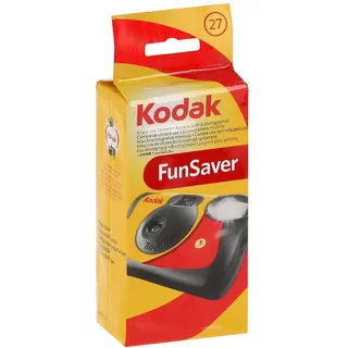 Kodak FunSaver Flash 27exp - 35mm Einwegkamera, Blitz automatisch EIN/AUS, LED-Anzeige, automatische Belichtungssteuerung - Schwarz.