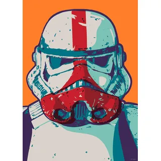 Bild KOMAR "Mandalorian Pop Art Stormtrooper", bunt (farbe bild(er): bunt), B:50cm H:70cm, Holz, Papier, Bilder, Bild, Wandbild zur Dekoration im Kinderzimmer - ohne Rahmen