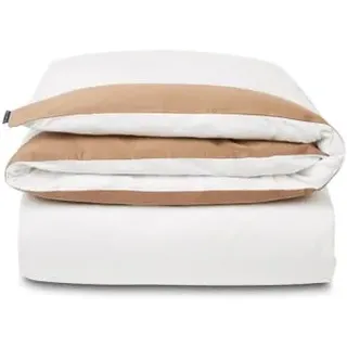 Lexington Bettdeckenbezug Streifen in Weiß | Beige | Gr.: onesize