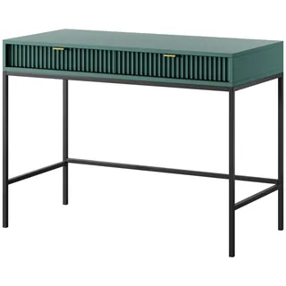 Komodee Schminktisch, Grün, Metall, 2 Schubladen, 104x77x50 cm, Schlafzimmer, Schminktische