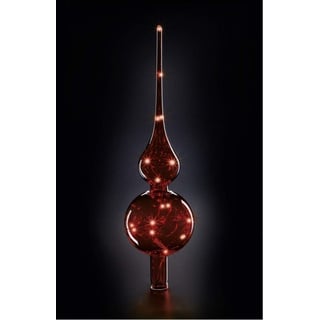 Lumix® Tree Topper Rot LED Glas Christbaumspitze 29cm Mundgeblasen Weihnachtsbaumschmuck Dekoration 1 Stück MADE IN GERMANY 76032