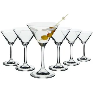 Famanu Cocktailgläser Set von 6 - 140 ml klares Glas für Margaritas und Desserts