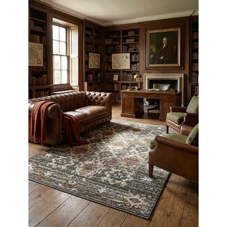 KADIMA DESIGN Kurzflorteppich 120 x 160 cm Grün