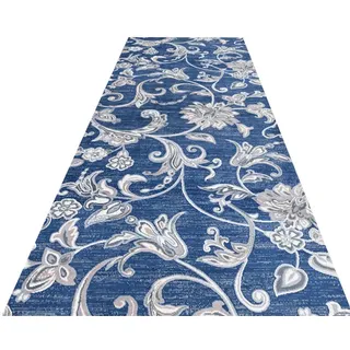 JLCP rutschfest Läufer Teppich, Blau Landhausstil Teppichläufer Für Treppe Küche Schlafzimmer Wohnzimmer,Korridor Teppich Eingang Fußmatte, Benutzerdefinierte Länge,70x200cm