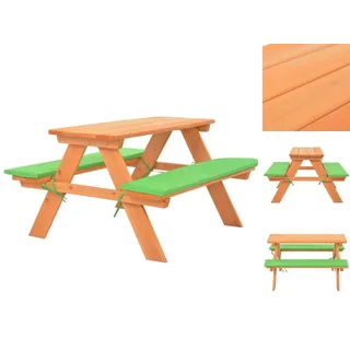 vidaXL Garten-Essgruppe Kinder-Picknicktisch mit Bänken 897950 cm Massivholz Tanne Holz Sitzgr braun