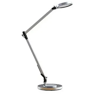 Lindby Schreibtischlampe Rilana, LED, Metall, Alu warmweiß IP20, 1 x 10 W LED, warmweiß grau|schwarz|silberfarben