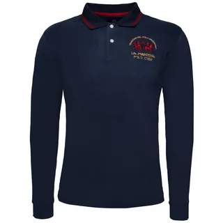 La Martina Langarm-Poloshirt XMP307 Herren blau L