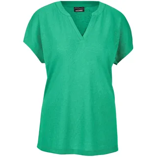 GOLDNER Luftiges Basicshirt mit V-Ausschnitt Grün 46
