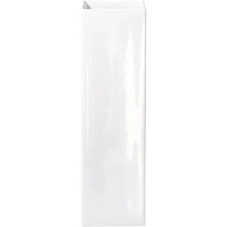 ASA Quadro Vase weiß Steingut 6x6x25cm, Weiß Glänzend, 6 x 6 x 25 cm