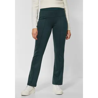 Bootcuthose STREET ONE Gr. 32, Länge 30, grün (deep clary mint) Damen Hosen High-Waist-Hosen in Unifarbe