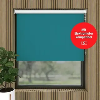 Verdunkelungsrollo  (B x H: 200 x 190 cm, Türkis)