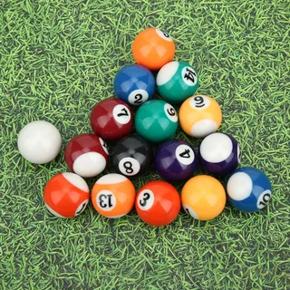Billardkugel, Harz-Billardkugel, 16 Stück, 32 Mm, 15 Stück Nummerierte Kugeln und 1 Stück Weiße Kugel für Spielzimmer, Sport, Freizeitspiele