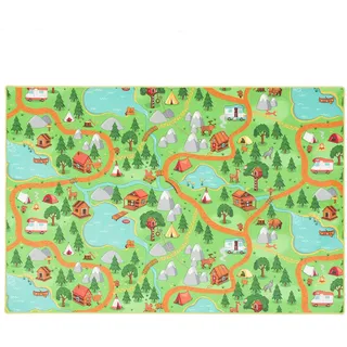 Snapstyle Campingplatz Kinderteppich 140 x 200 cm Bunt