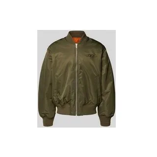 Bomberjacke mit Reißverschluss, Khaki, 46