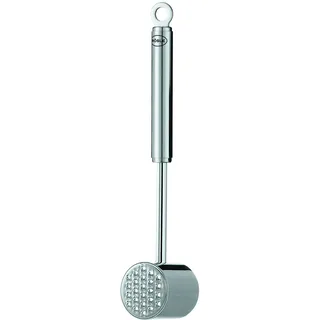 RÖSLE Fleischhammer, hochwertiger Hammer zum Klopfen von Fleisch, Edelstahl 18/10, hochglänzend/matt, Spülmaschinengeeignet, Silber, 28 cm