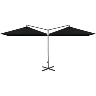 vidaXL Doppel-Sonnenschirm 600 x 300 cm Schwarz
