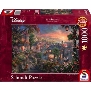 Schmidt Spiele GmbH Puzzle Puzzle Thomas Kinkade Disney, Susi und Strolch 59490, 1000 Puzzleteile