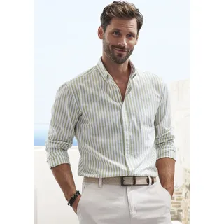 John Devin Langarmhemd Regular Fit gestreift Grün XL