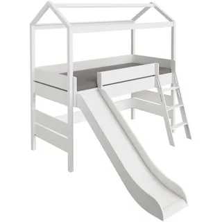 Paidi Spielbett Tiny House 90 x 200 cm Buche massiv weiß
