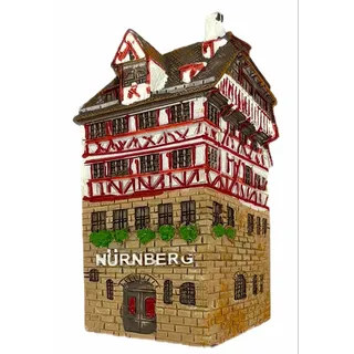 Souvenir Kühlschrankmagnet – Albrecht-Dürer-Haus Nürnberg Fachwerkhaus mit Schriftzug – 3D Design – Reiseandenken – Nürnberg