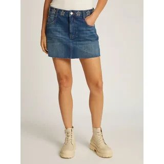 Tommy Jeans Jeansrock STUDDED DENIM MINI SKIRT AI9057 mit Strass-Details blau 32