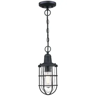 Vintage Pendelleuchte Außen Decken Lampe E27 schwarz Leuchte Landhaus Hängelampe