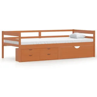 vidaXL Massivholzbett mit Schubladen Honigbraun Kiefer 90x200 cm884160