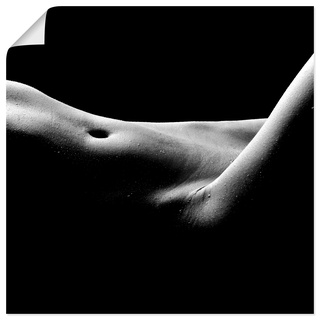 Wandbild ARTLAND "Körperausschnitt einer nackten Frau" Bilder Gr. B/H: 70 cm x 70 cm, Poster, schwarz Bild Poster Bilder als Leinwandbild, Wandaufkleber oder in versch. Größen
