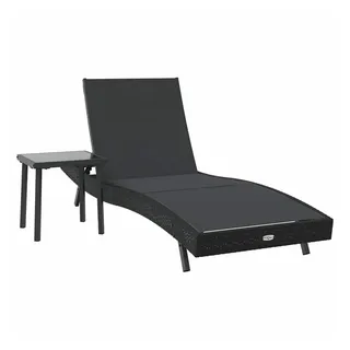 vidaXL Sonnenliege 40 x 40 x 40,5 cm Schwarz