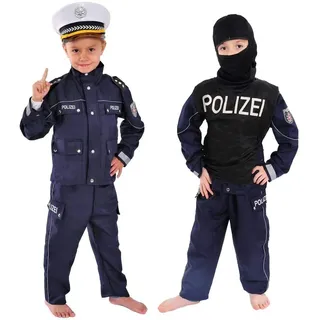 Sven Wilke/Fa. Feuerwerk-Planet Polizei Kinder Einsatzkommando Kostüm 134-140 für Fasching Karneval Polizist