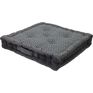 Alphadeco Sitzkissen Uni Lara 40x40x6cm aus 100% Baumwolle - mehrere Farben - Stuhlkissen Sitzkissen Sitzauflage Eckbank (Grau/Anthrazit)