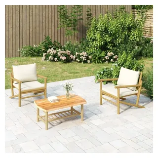 vidaXL Gartenstuhl 75 x 63 x 74 cm cremeweiß 2 St.