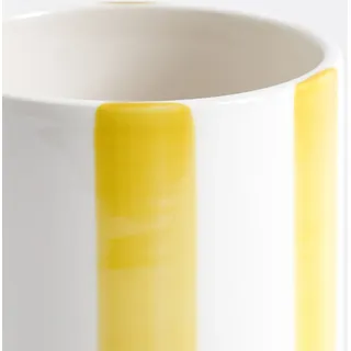 La Redoute Interieurs Vase Jaoma, Keramik Mit Streifen, H. 18 Cm Gelb