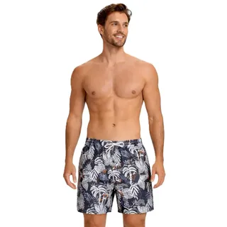 bugatti® - Herren Badeshorts/Badehose mit Blumenmuster, floral in grün, Marineblau, schwarz oder türkis - XXL