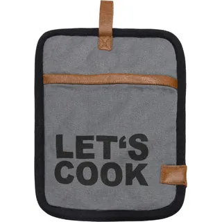 Topflappen LET`S COOK (BL 18x23 cm) - bunt - BL 18x23 cm