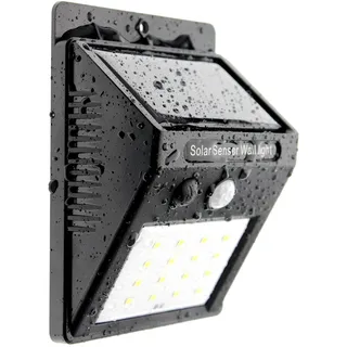 Trango 1er Pack SOL-YF16 LED Solar Wandstrahler IP54 *GREEN* Wandleuchte, Solar Wandlampe mit Bewegungsmelder Außenleuchte, Solarlampen mit Bewegungssensor Außenwandlampe Strahler