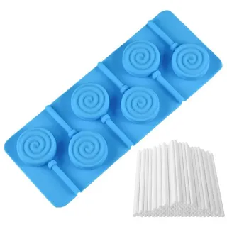 LuxusKollektion Cake-Pop-Form Silikonform Cake Pops Spirale 50 Sticks