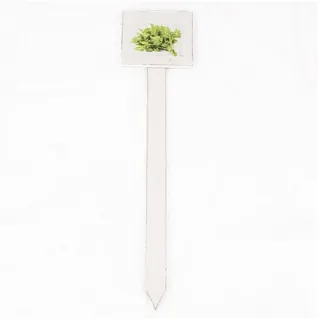 Marabellas Shop Gartenstecker Kräuterstecker Pflanzenschild ca. 13 x 13 x 58 cm Holz Pflanzschild